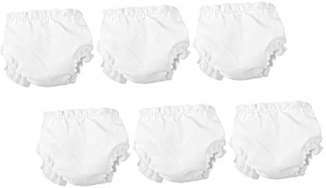 BESPORTBLE 6pièces Couches De Poupée Réutilisables sous-vêtements pour Poupée Flexible Accessoires De Classique Jouets Habillage pour Garçon Fille