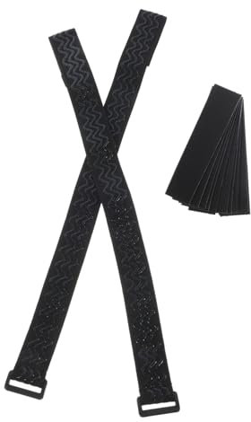 JEWEDECO 2pièces Sangles Élastiques De Fixation Pour Hautes Femmes Maintien Antidérapant Lot De Sangles Réglables Avec Auto-agrippant Pour Cuissardes Et Jean