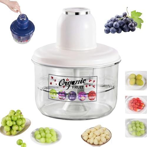 Macchina per sbucciare l'uva elettrica, Macchina sbucciatrice per aglio aggiornata 2025, Strumento automatico per sbucciare la frutta piccola, Pelapatate ricaricabile USB, Gadget da cucina per uva