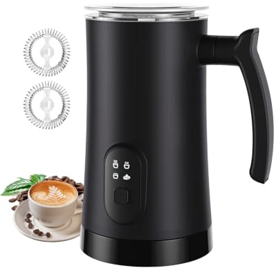 Cafetera de Leche, 4 en 1, con Función de Espumado y Calentamiento (Negra)