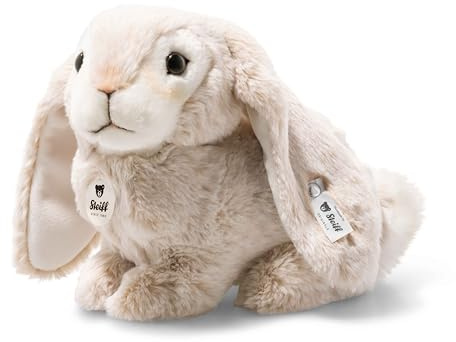Steiff Kuscheltier Lauscher Hase, Süßes Stofftier mit Kunststoffaugen, Kinder, Jungen & Mädchen, Plüschtier 24 cm, Beige, 080876