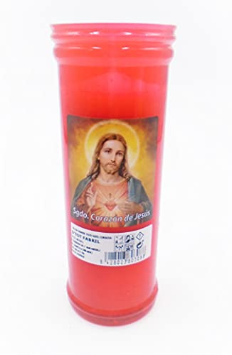 SGDO coeur de jésus Bougie rouge de l' Église bougie religieuse Jésus Christ chrétien Dieu