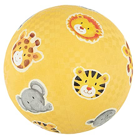SIGIKID 42409 Kautschuk-Ball Zoo PlayQ Mädchen und Jungen Babyspielzeug empfohlen ab 1 Jahr gelb