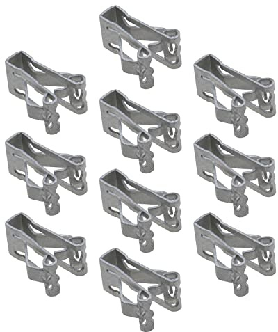 The Lord of the Tools 10pcs 17mm Véhicule Intérieur Rembourrage Retenue en Métal Garniture Panneau Doublure Clips Accessoires de Voiture pour Montage Jupes Latérales Pare-Chocs Tableaux de Bord