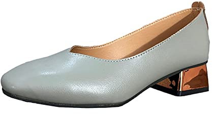 Silberne Schuhe Damen: Flacher Absatz High Heels Grau Breite Füße Pumps Elegant Hochzeit Trachtenschuhe Dirndl Business Rockabilly Absatzschuhe 2023 Weite H Festliche Damenschuhe