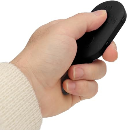 Telecomando a Scorrimento per Tablet Smartphone, Bluetooth App Page Turner per Kindle per TikTok, Fotocamera Ricaricabile Registrazione Video Remote Clicker (BLACK)