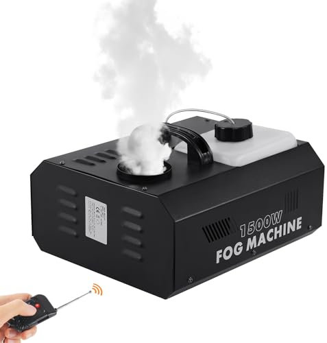 Ridgeyard 1500W Nebelmaschine mit Kabellose Fernbedienung DMX Nebelmaschine für DJ Disco Party, Halloween, Hochzeiten, Weihnachten