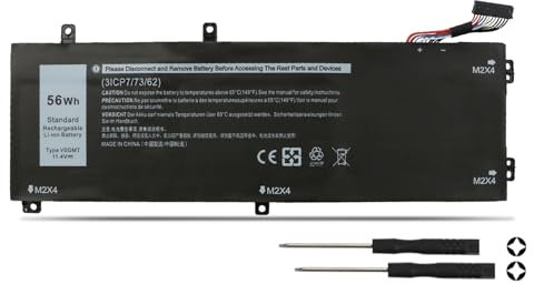 K KYUER 56Wh V0GMT Laptop Akku für Dell G7 17 Gaming 7700 Vostro 15 7500 7590 XPS 15 9560 9570 7590 Inspiron 15 7501 7590 7591 Precision 5520 5530 5540 Mobile Workstation Series TJDRR NCC3D NYD3W