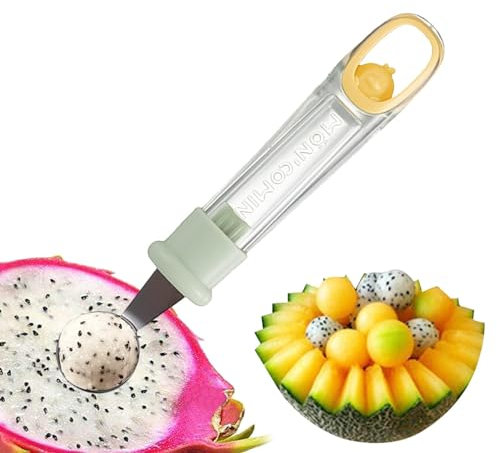 Tagliapasta a sfera di anguria, con foro multifunzionale, taglia-polpa, utensile da cucina, cucchiaio a sfera, manico antiscivolo, cucchiaio per palla di ghiaccio per sala da frutta