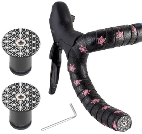 HOUSON Lenker Endkappen, Aluminium Lenkerstopfen für Mountainbike MTB, Rennrad - Fahrradgriff Stecker Bar Ends Schwarz