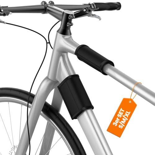 Siegvoll Fahrrad Rahmenschutz mit 3 verschiedenen Größen Transportschutz für Thule Fahrradträger Schutz für Carbonrahmen Fahrrad Zubehör Befestigung Schutz vor Kratzern