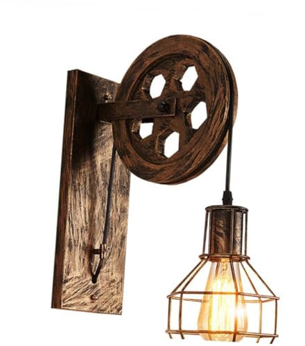 Zerodeko Loft Retro Wandlampe E27 Antikes Metall Rustikale Pendelleuchte Für Wohnzimmer Schlafzimmer Küche Ohne Glühbirne Vintage Design