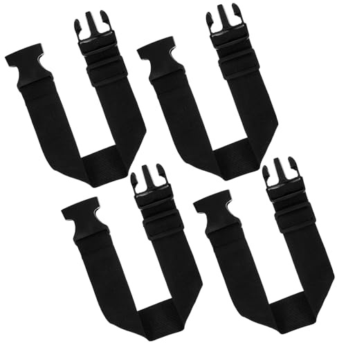 HJZHII Lot de 4 rallonges de ceinture pour sac banane, rallonge de sac banane réglable, ceinture tactique avec fermeture rapide, sangle de poitrine pour sac à dos, sangles de sac de couchage pour