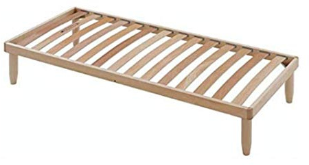 Evergreenweb - Rete Singola Fissa 80x200 alta 35 cm a Doghe in Legno Naturale ORTOPEDICA Base Letto o Materasso Portadoghe inseriti nel Telaio Doppia Struttura Rinforzata 4 Gambe Smontabili - OFFERTA