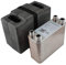 Edelstahl Plattenwärmetauscher + Isolation B3-12-60 mit 4x 3/4 Zoll Anschl. 130kW Heizung Solar (PWT+Iso)