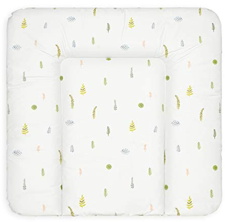BONKY® Wickelauflage 75x72 cm - weiche Wickelunterlage - Baby Wickeltischauflage - Wasserdischt - Abwaschbar - Made in EU - 100% Oeko TEX - Botanik