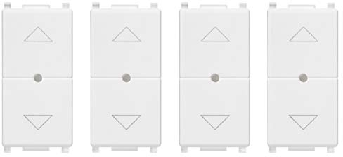 VIMAR 0K14594.01 Plana Kit tapparelle IoT, 4 comandi connessi VIEW Wireless per 4 tapparelle, per controllo da remoto, doppia tecnologia Bluetooth e Zigbee, Bianco