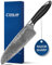 Czeslaw Coltello da Cucina, Coltelli da Cucina Professionali Giapponese in acciaio Damasco, Coltello da Cucina classico e leggero, coltello da cucina affilato nero, Ergonomico del manico in ABS