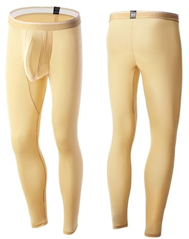 iEFiEL Herren Leggings Eng Stretch Strumpfhosen Lang Unterhosen Pantyhosen Sportlich Hosen Trainings Sporthosen Nackt 3XL
