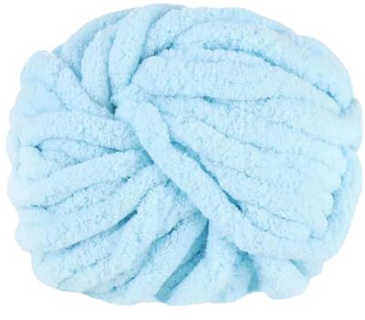 Hilo De Lana Grueso Chenilla 250 G 2 Cmx2,7 M para Manta | Súper Voluminoso Esponjoso, Lavable, Grande para Tejer A Mano