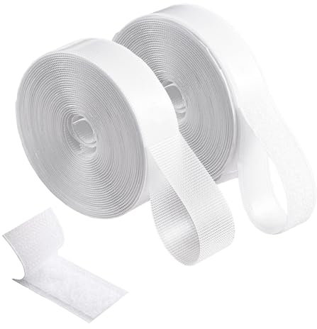 2pcs Ruban Autocollant Auto-Adhésif À Crochets Et Boucles,16mmx5M Ruban Adhésif Autocollant,Scratch Autocollant Double Face,Pour Fixation Robuste Dans Les Voitures,Les Écoles Et Les Bureaux À Domicile