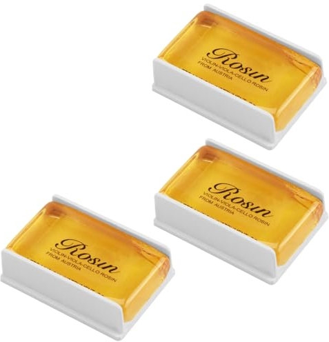 Kolophonium 3 Stück, Kolophonium Natürliches zum Violine Cello Viola, Geige Kolophonium, Rosin Violine, Rosin Cello, Naturharz Staubarm zum Bögen Zeichenfolge, Kolophonium für Streichinstrumente