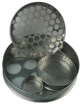 10cm Stainless Steel Round Mesh Sieve with 1mm 9.5mm Hole 304 Steel 2mm Thickness