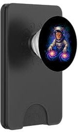Divertente Gatto DJ Astronauta Filatura Galassie Giradischi Nello Spazio PopSockets PopWallet per MagSafe