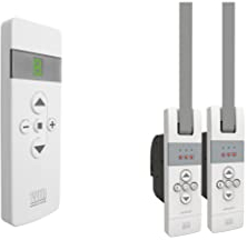 WIR elektronik, eWickler 2 Fenster Funk-Set, eW830-F, 2x elektrischer Gurtwickler + 1x Fernbedienung FB-9, für 17-23 mm Gurtband, Unterputz, bis 50 kg, inkl. Netzstecker (2 Fenster)