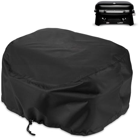Grillabdeckung für Weber Lumin Elektrogrill, Lumin Compact Grill, 600D Heavy Duty Wasserdicht UV-beständige Motorhaube für Weber Lumin/Compact ohne Ständer, Outdoor Barbeque Grill Zubehör