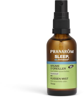 Pranarôm Aromaboost Sleep Bio - Niebla para vaporizar - Sueño sereno y reparador - Aceite esencial orgánico de pino de manzanilla noble - 50 ml