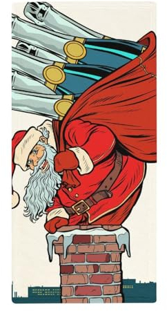 FZRTGOP Niedlicher Weihnachtsmann Handtücher Washclappen Handtuch Maschinenwaschbar Gästehandtücher Küchentücher 73x35cm