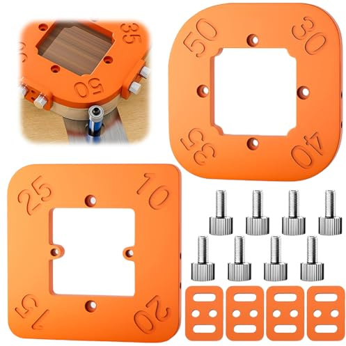 2 stycken frässchablon radie stenciler hörn, frässtencil överfräs R10 R15 R20 R25 R30 R35 R40 R50, 4-i-1 positioneringsverktyg för träbearbetning, verktyg gör-det-själv