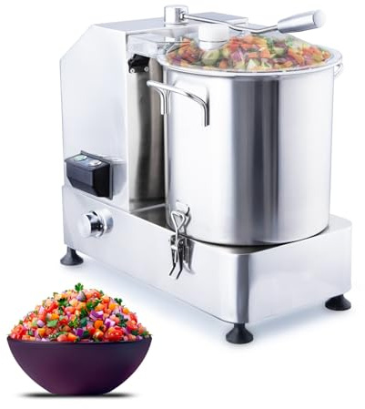 Hakka Commercial Vegetable Chopper Electric Meat Mincer,Stainless Steel Food Processing Machine for Chopping, Blending, Meat and Vegetables,1800W/986~2470rpm