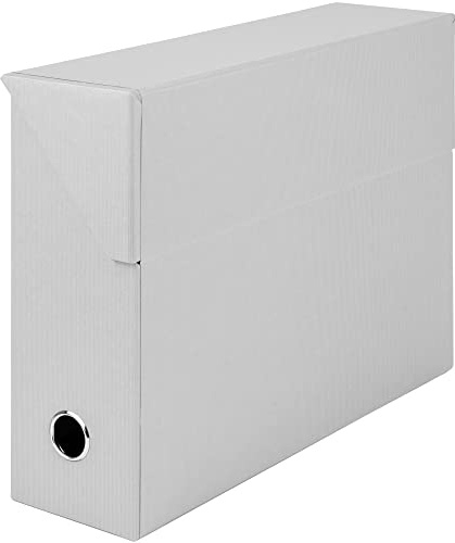 Rössler SOHO Archivbox A4 |Aufbewahrungsbox mit Deckel Pappe | Dokumentenbox A4 | Box mit Deckel | Aufbewahrungsbox mit Deckel Karton | 335 x 95 x 255 mm | 1 Stück | Farbe: Grau | Stone