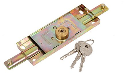 Aexit Household Security Cabinet Hardware Vertical Keyway Rolling Shutter Gate Door Lock Roller Latch Latches 10'' Length