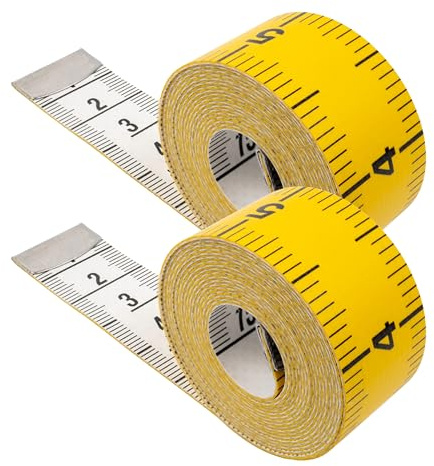 Måttband, Total längd av 150 cm, 2-pack, 2 i 1 måttband med CM och TUM-skala, Skräddar, Mäter kläder, kroppsfett, Skräddarmåttband, Dubbel skala, Kroppsmätning, Måttbandsrulle gjord av glasfiberplast