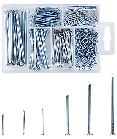Nägel Set, 240 Stück Zementnagel Senkkopfnägel Zur Befestigung Von Fotorahmen (6 Größen)