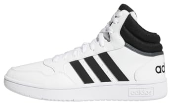adidas Uomo Hoops 3.0 Mid Lifestyle Basketball Classic Vintage Shoes, Core Black / Core Black / Cloud White, 47 1/3 EU