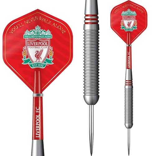 FOCO Officially Licensed Liverpool FC Steel Tip Brass Darts Set 22g.