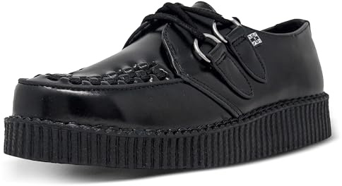 T.U.K. Leather Viva Low Creeper - Zapatos Hombre y Mujer - Color Black Leather - Talla EU44