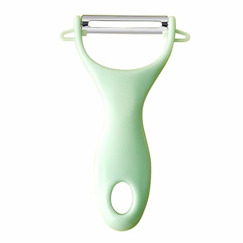 HSYTEK - Pelapatate extra affilato, ideale per pomodori e kiwi, con manico ergonomico, di alta qualità, colore: verde