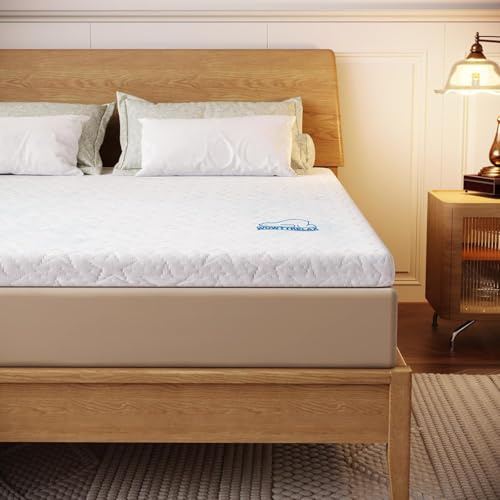 Wowttrelax Surmatelas 180 x 200, sur Matelas 6 cm d'Épaisseur, Mémoire de Forme avec Gel Rafraîchissant, Housse Hypoallergénique Lavable, Ventilé et Respirant, Idéal pour 2 Personnes (180x200x6cm)