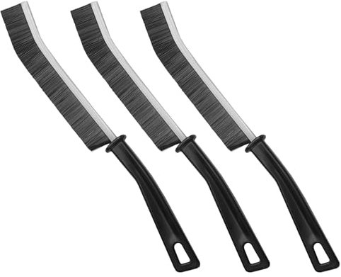 Cozy Inviting3x Cepillo Limpieza De Griet Hogar,Cepillo Limpieza Hogar,Cepillo Limpiador De Juntas Con Cerdas Duras Multifuncional,Esquinas Para Baño,Ducha,Cocina,Cepillo De Limpieza De Esquinas,Negro