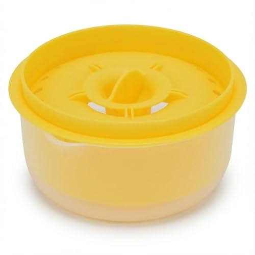 WAHEWUD Separatore di albume d', Separatore di tuorlo Materiale PP premium Design con fori multipli che perdono Riponibile Riutilizzabile Separa fino a 6 uova, Strumento di (Gialla)