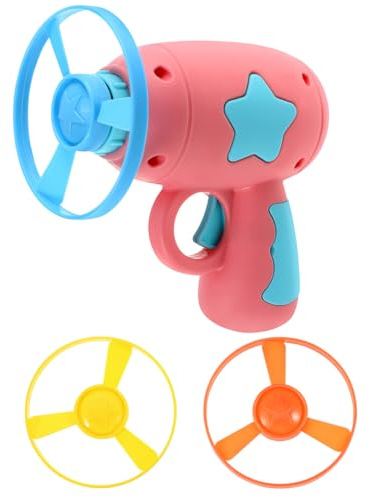 Garneck Flying Disc Launcher Cat Toy: Interactive Kitten cat fetch toy Propeller Game for Indoor Outdoor Exercise Training Fun 1 Set