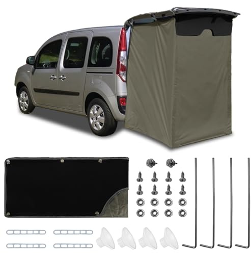 Opaltool Tienda de Campaña para Portón Trasero Coche para VW T4 T5 T6, 400D Tienda Trasera Instantánea con Hebillas, Correas Ajustables y Piquetas para Acampadas al Aire Libre, Pesca y Festivales