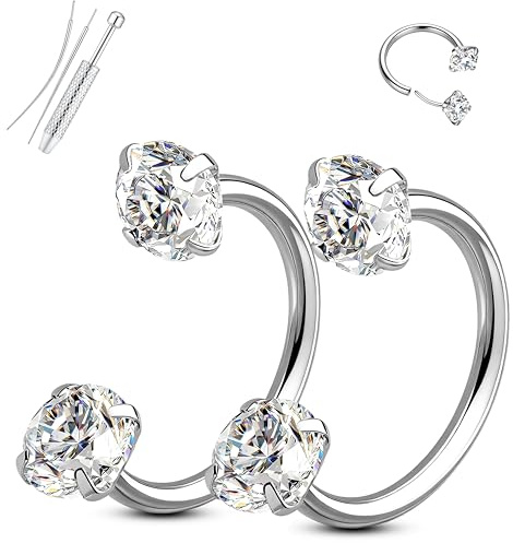 Milacolato hästsko näspiercing för kvinnor 6–8 mm näsring piercing smycken set nostril näsring silver guld septum ring för kvinnor män
