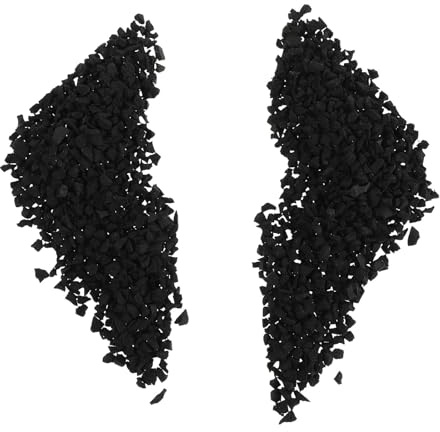 Generico Granulato di Gomma Nero per Campo Sportivo, Riempitivo per Prato Sintetico Affidabile e Altamente Resistente all’abrasione, 1 Sacchetto da 1kg per Campi da Calcio