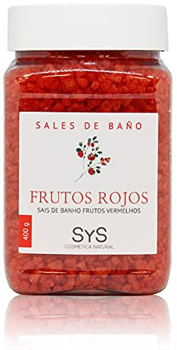 Labnatur Sales de Baño Frutos Rojos 400g - Sales Marinas Naturales y Relajantes - Revitalizan, Suavizan y Tonifican - Bienestar - Alivio del Cansancio - Cuidado Corporal - Fabricado en España